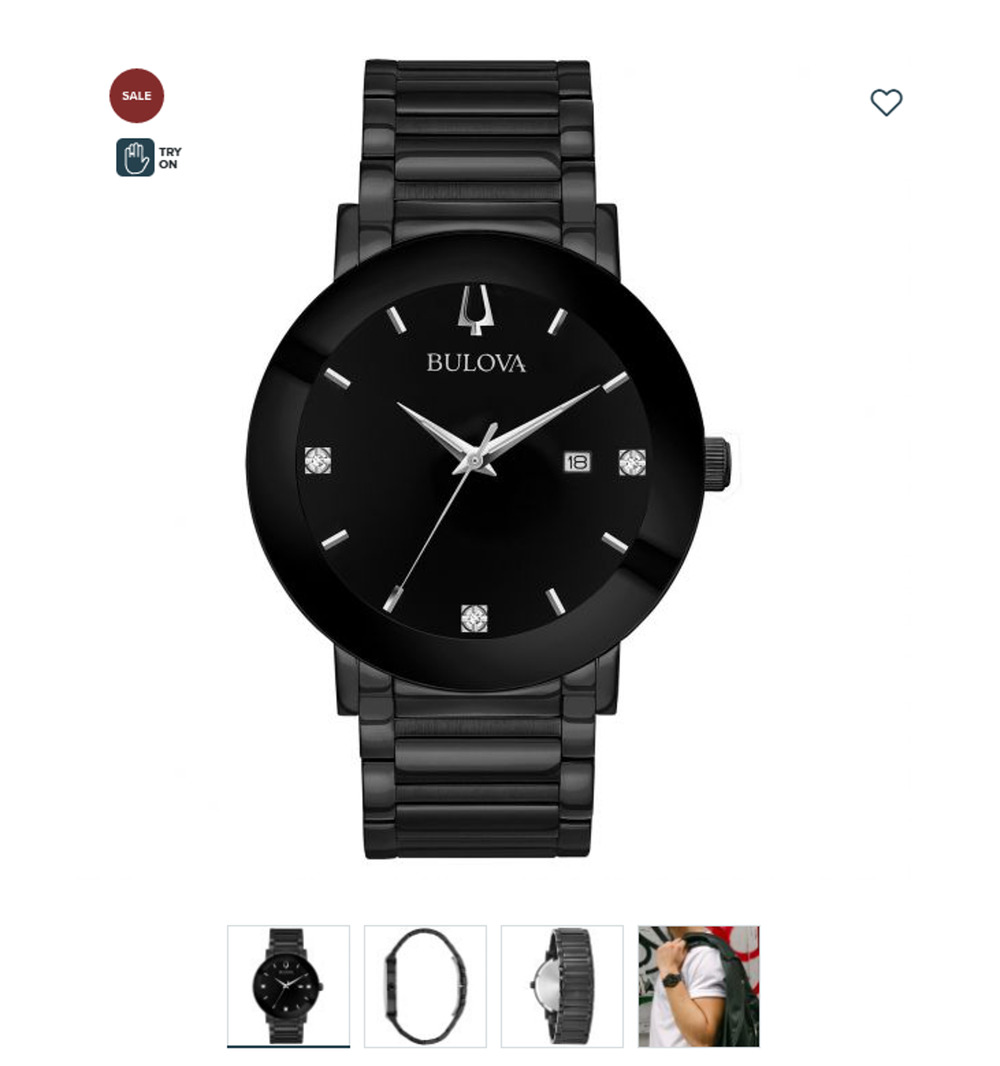 Bulova Diamond Mens Gray Stainless Steel Bracelet Watch 98d162 RETAIL $395